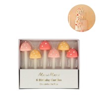 Velas de Honguitos por 6 Und Meri Meri