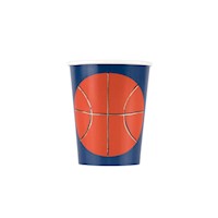 Vasos 256 ml por 8 Und Temática Basketball Meri Meri