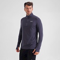 POLO ML QTR ZIP RUNNING BOX EVE ACERO