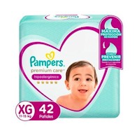 Pañal Pampers Premium Care Talla XG - Bolsa 42 UN