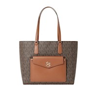 Cartera Tote Michael Kors Joey Porta Laptop - Marron