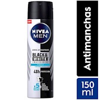 Nivea Deo Hombre Spray B&W Invisible Fresh - Frasco 150 ML