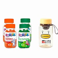 COMBO GOMITAS PARA NIÑOS ELITE- 2 ELITE HIERRO + 2 ELITE MULTIVITAMIN +TOMATODO