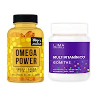 Omega Power + Gomitas Adulto Multivitamínico Lima Naturals
