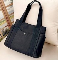 BOLSO VERANO LONA  COLOR BLACK