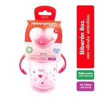 Biberón 8oz. + Tetina Happyman Niña - Frasco 270 ML