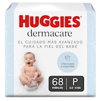 Pañales Huggies Dermacare Talla P -  68 UN