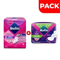 Pack Nosotras Larga Extra Suave Protección y Confianza + Nosotras Natural Buenas Noches