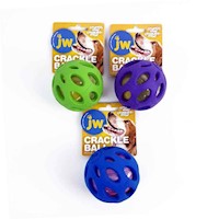 JW Juguete Crackle Heads Crackle Ball Medium