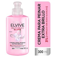 Crema Para Peinar Elvive Glycolic Gloss Extra Brillo 72h - Frasco 300 ML