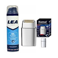 Pack Gel de Afeitar LEA + Afeitadora Shaver Profesional KEMEI KM-TX5