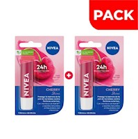 Dúo Pack Labial Nivea Lip Care Cherry - Tubo 4,8 G