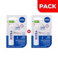 Dúo Pack Labial Nviea Lip Care Med Protect - Tubo 4,8 G