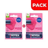 Dúo Pack Labial Nivea Lip Care Pink FPS 30 - Tubo 4,8 G