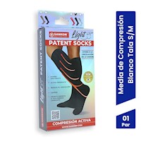 Medias de Compresión Sankom Blanco Talla S/M - Caja 1 UN