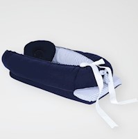 NIDO COLECHO ACOLCHONADITOS REVERSIBLE - AZUL MARINO RAYAS
