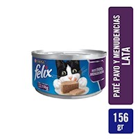 Alimento Húmedo Gatos Felix Pate Pavo Y Menudencias 6und