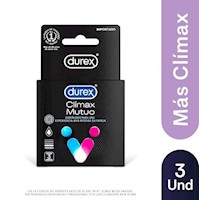 Durex Preservativo Clímax Mutuo Caja x 3 unid