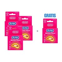 Pack x 3 Cajas Durex Preservativo Máximo Placer 3 unid + 1 Regalo (12 unids)