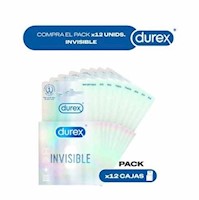 Pack x12 cajas Durex Invisible