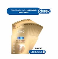 Pack x12 cajas Durex Real Feel
