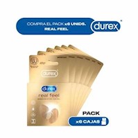 Pack x6 cajas Durex Real Feel