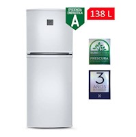 Refrigeradora Electrolux 138L Frost 2 Puertas Blanco ERT18G2HNW