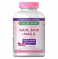 Natures Bounty Extra Fuerte Hair Skin & Nails Biotina 5000 Mcg 250 cap