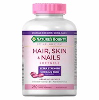 Natures Bounty Extra Fuerte Hair Skin & Nails Biotina 5000 Mcg 250 cap