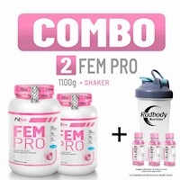 COMBO FITFEM - 2 FEM PRO 1.100 KG. VAINILLA + SHAKER