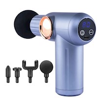 Masajeador Muscular Victoria Han, Pistola de Percusión con 32 Velocidades, Pantalla LED y 4 Cabezales para Cuerpo y Cuello