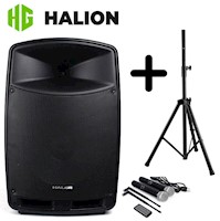 Combo Parlante Halion PHA-15F 3000W + Soporte 1,8m Full Fiesta