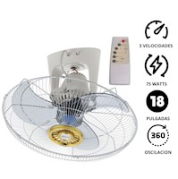 Ventilador techo Diore MWF 1881 con Control Remoto Timer Blanco