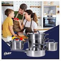 Juego de Ollas 9 Piezas Acero inoxidable Oster Beauford Pl