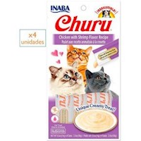 Churu Pollo y Camarón Snack Húmedo para Gatos