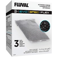 Carbón activado para filtros de acuario Fluval Flex - 3 x 45 gr