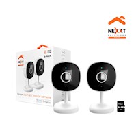 Cámara Wifi Nexxt NHC-I710 2 PACK 3MP Visión Noche Deteccion movimiento +SD 64GB