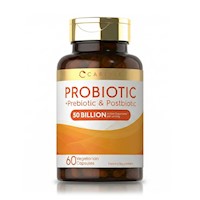 Prebiótico, Probiótico & Postbiótico 50 Billion CFU (60 Cápsulas) - Carlyle