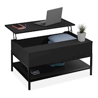 Mesa de Centro Extensible Tu Mesita Milanis color Negro 1 puerta