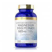 Bisglicinato de Magnesio 665 mg (250 Cápsulas) - Carlyle