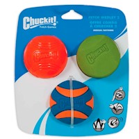 Juguete Pack de 3 Pelotas Chuckit Fetch Medley 2 Mediano