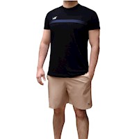 Short deportivo largo hombre Revati FT25-SH-M8 crema