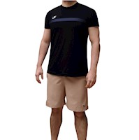 Short deportivo largo hombre Revati FT25-SH-M8 crema