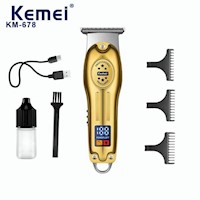 KEMEI Maquina Cortapelo Patillera Trimmer Golden KM-678 Recargable