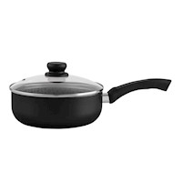 Sartén Wok con Tapa Aluminio 24 cm Color Negro Línea Máximum - PANELUX