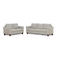 Juego de Sala 3 2 Modelo Bangkok gris plata