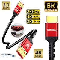 Cable Hdmi 2.1V 8k SANTOFA 3D 5 Metros 4320p Premium 48Gbps HDR eARC