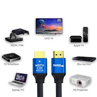 Cable HDMI 2.0 5 Metros SANTOFA Ultra HD 3D 4K 60hz 2160P PVC