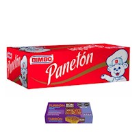 6 UND DE PANETON BIMBO EN BOLSA + TURRON 500GR