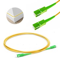 Cable patch cord de fibra optica OM3 3.0mm SC-SC APC 9/125 1.5 Metros